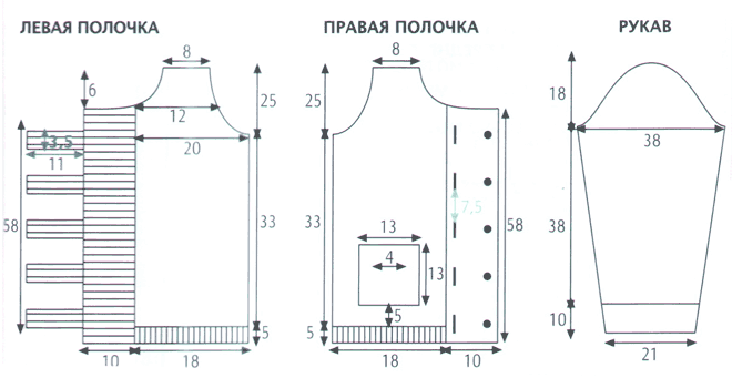 схема мужского кардигана схема мужского кардигана