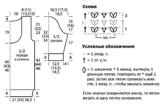 пуловер с коротким рукавом схема пуловер с коротким рукавом схема