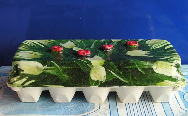 коробка для яиц декупаж коробка для яиц декупаж
